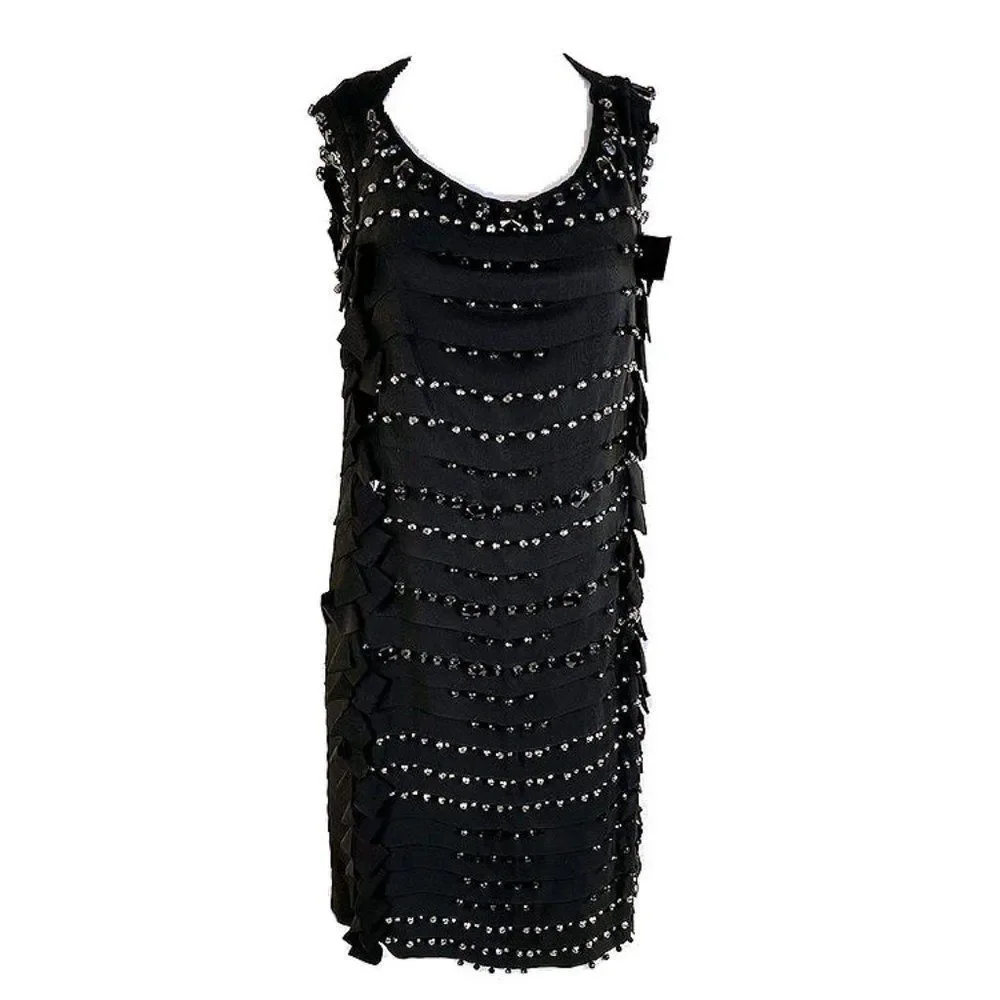 Vintage LANVIN 2008 Runway Black Embellished Black Tie Party Dress - Picture 3 of 11